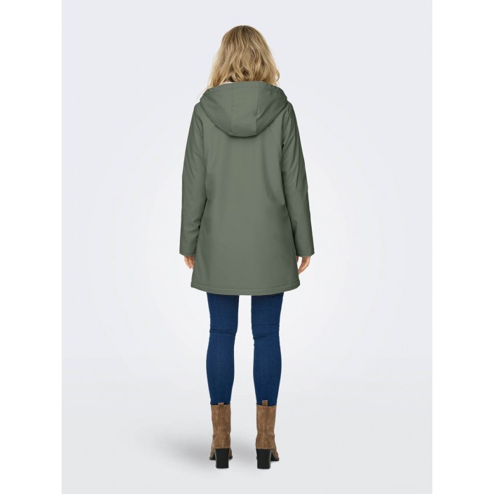 Only ONLSALLY RAINCOAT OTW NOOS Castor Gray/WHITE TEDDY | Freewear ONLSALLY RAINCOAT OTW NOOS - www.freewear.nl - Freewear