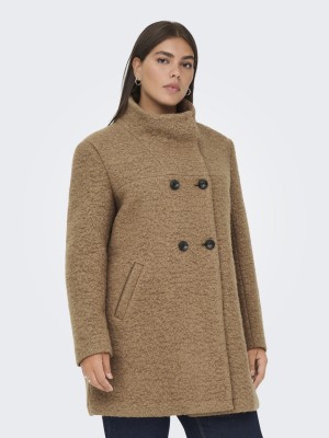 Carmakoma CARNEWSOPHIA WOOL COAT CC OTW Cocoa CrÃ©me/MELANGE | Freewear CARNEWSOPHIA WOOL COAT CC OTW - www.freewear.nl - Freewear