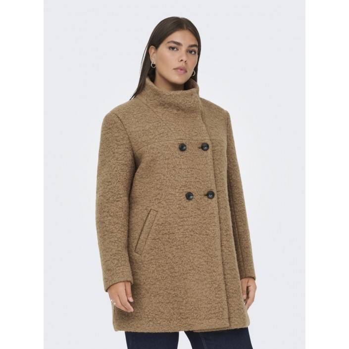Carmakoma CARNEWSOPHIA WOOL COAT CC OTW Cocoa CrÃ©me/MELANGE | Freewear CARNEWSOPHIA WOOL COAT CC OTW - www.freewear.nl - Freewear
