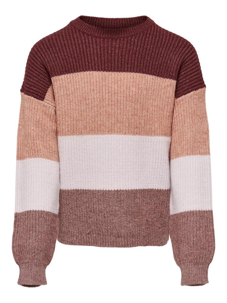 ONLY KOGSANDY L/S STRIPE PULLOVER KNT NOOS Meisjes  Trui - Maat 122/128
