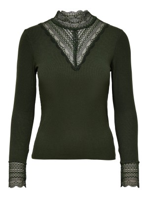 Only ONLTILDE L/S HIGH NECK LACE TOP JRS Rosin | Freewear ONLTILDE L/S HIGH NECK LACE TOP JRS - www.freewear.nl - Freewear