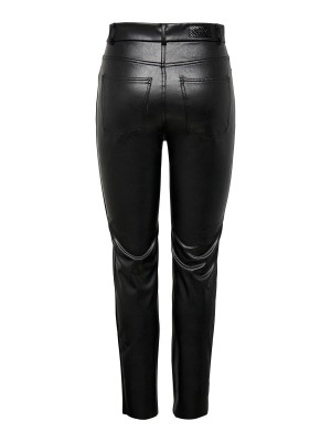 Only ONLEMILY HW ST ANK FAUX LEATHER PNT: Black | Freewear ONLEMILY HW ST ANK FAUX LEATHER PNT: - www.freewear.nl - Freewear