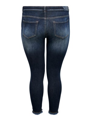 Carmakoma CARWILLY LIFE REG SK ANK RAW REA434: Dark Blue Denim | Freewear CARWILLY LIFE REG SK ANK RAW REA434: - www.freewear.nl - Freewear