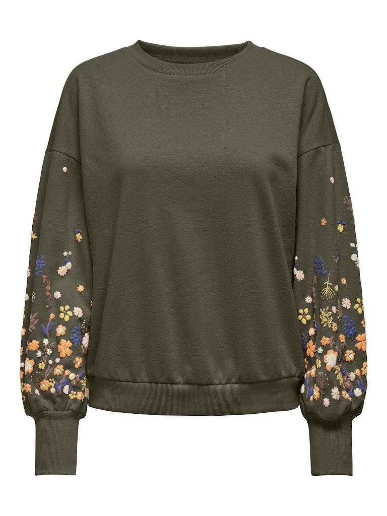 Only Onlbrooke L/s O-neck Flower Swt Noo: