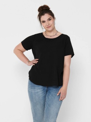 Carmakoma CARVICA SS AOP TOP NOOS Black | Freewear CARVICA SS AOP TOP NOOS - www.freewear.nl - Freewear