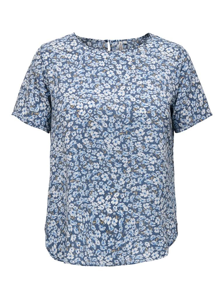 PLUS SIZE blouseshirt met all-over motief, model 'VICA'