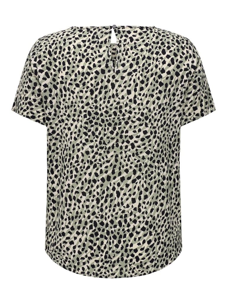 ONLY CARMAKOMA CARVICA SS TOP WVN NOOS Dames Top - Maat 44