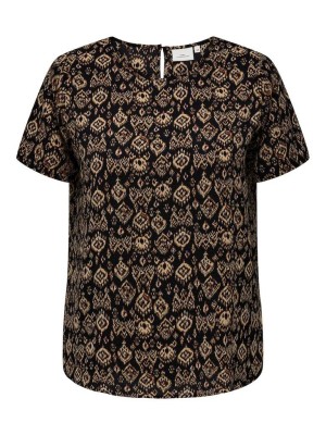 Carmakoma CARVICA SS AOP TOP NOOS Black/DESSERT RIDER | Freewear