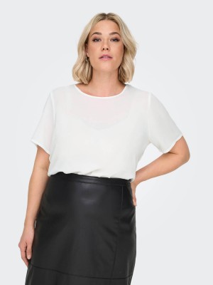 Carmakoma CARVICA SS AOP TOP NOOS Cloud Dancer | Freewear CARVICA SS AOP TOP NOOS - www.freewear.nl - Freewear
