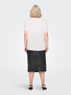 Carmakoma CARVICA SS AOP TOP NOOS Cloud Dancer | Freewear CARVICA SS AOP TOP NOOS - www.freewear.nl - Freewear