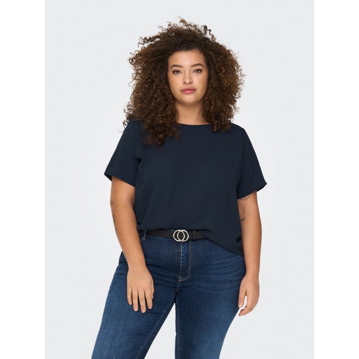Carmakoma CARVICA SS AOP TOP NOOS Mood Indigo | Freewear CARVICA SS AOP TOP NOOS - www.freewear.nl - Freewear