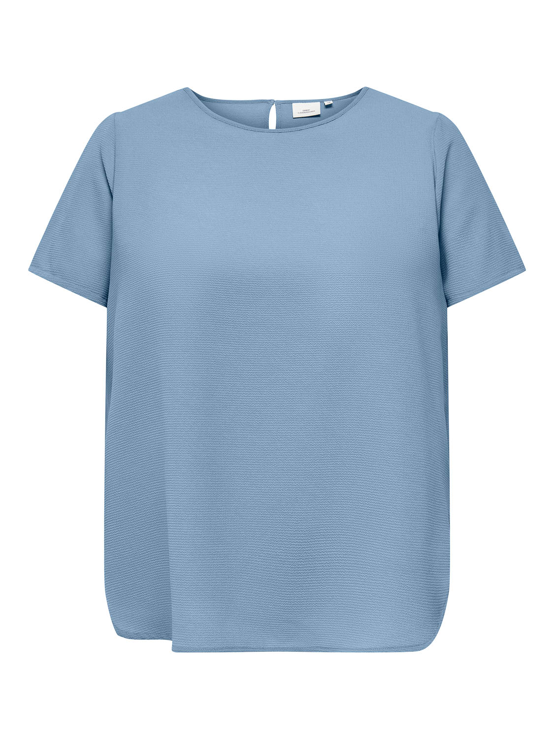 ONLY CARMAKOMA CARVICA LIFE SS TOP WVN NOOS Dames Top - Soft Chambray