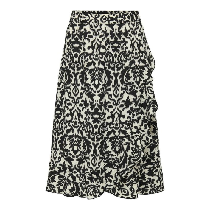 Only ONLCARLY FLOUNCE LONG SKIRT WVN NOO: Black/ISA WHITE GRAPHIC PRINT | Freewear ONLCARLY FLOUNCE LONG SKIRT WVN NOO: - www.freewear.nl - Freewear