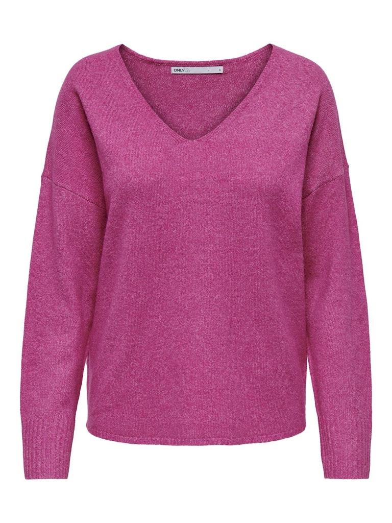 ONLY ONLRICA LIFE L/S V-NECK PULLO KNT NOOS Dames Trui - Maat M