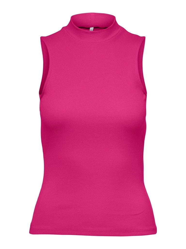 Only Top Onlnessa S/l Highneck Rib Top Jrs N 15227000 Very Berry Dames Maat - XS