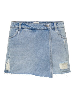 Only ONLTEXAS LIFE REG LB DNM SKORT BJ Light Blue Denim | Freewear ONLTEXAS LIFE REG LB DNM SKORT BJ - www.freewear.nl - Freewear