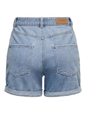 Only ONLVEGA HW MOM DNM SHORTS NOOS Light Blue Denim | Freewear ONLVEGA HW MOM DNM SHORTS NOOS - www.freewear.nl - Freewear