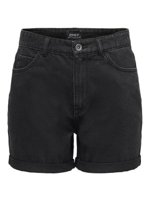 Only ONLVEGA HW MOM DNM SHORTS NOOS Black Denim | Freewear ONLVEGA HW MOM DNM SHORTS NOOS - www.freewear.nl - Freewear