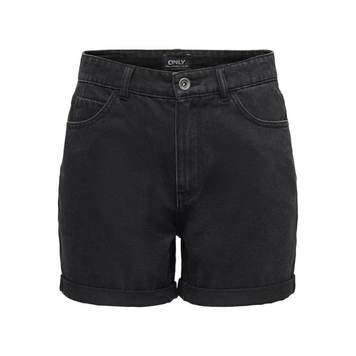 Only ONLVEGA HW MOM DNM SHORTS NOOS Black Denim | Freewear ONLVEGA HW MOM DNM SHORTS NOOS - www.freewear.nl - Freewear