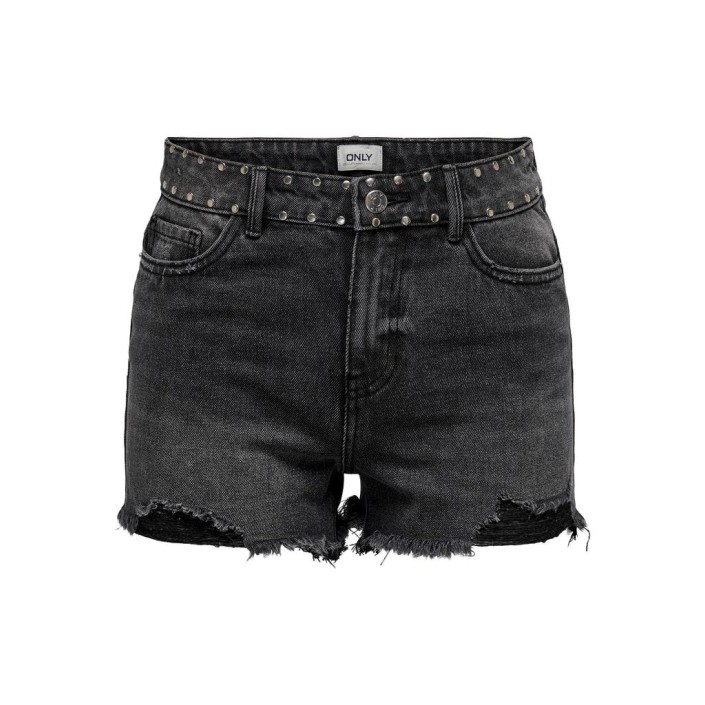 Only ONLPACY HW STUDDED DNM SHORTS BJ Black Denim | Freewear ONLPACY HW STUDDED DNM SHORTS BJ - www.freewear.nl - Freewear