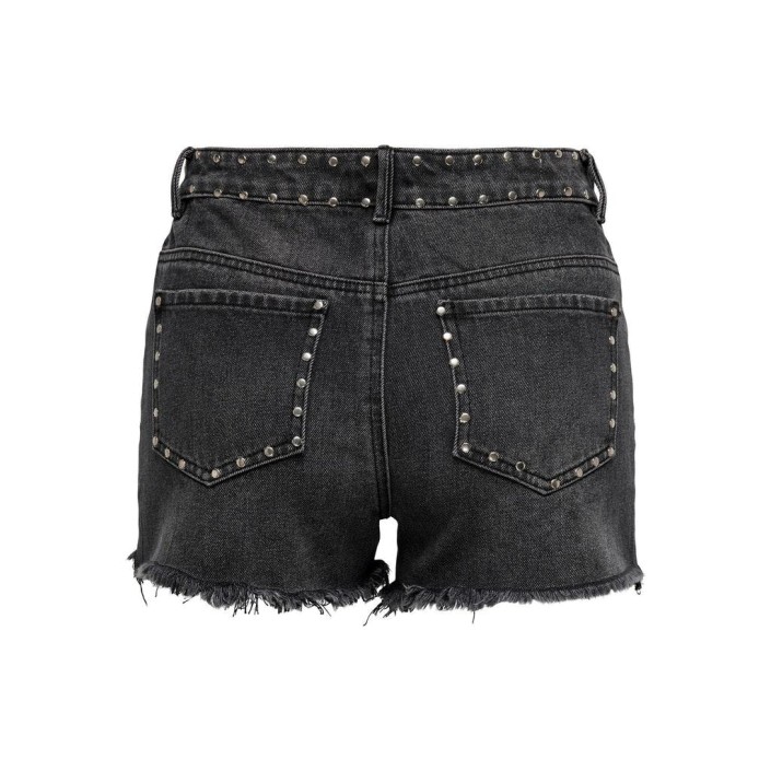 Only ONLPACY HW STUDDED DNM SHORTS BJ Black Denim | Freewear ONLPACY HW STUDDED DNM SHORTS BJ - www.freewear.nl - Freewear