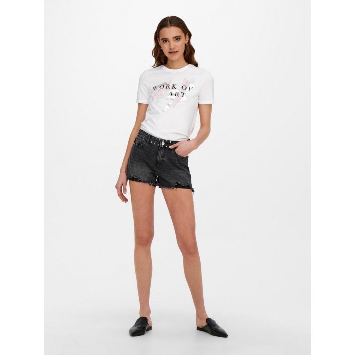 Only ONLPACY HW STUDDED DNM SHORTS BJ Black Denim | Freewear ONLPACY HW STUDDED DNM SHORTS BJ - www.freewear.nl - Freewear