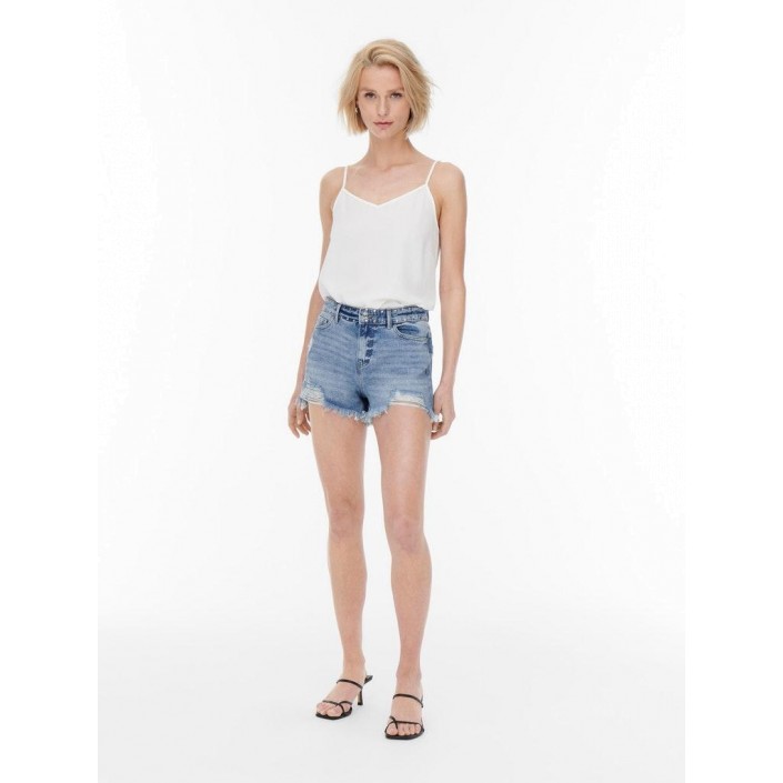 Only ONLPACY HW STUDDED DNM SHORTS BJ Medium Blue Denim | Freewear ONLPACY HW STUDDED DNM SHORTS BJ - www.freewear.nl - Freewear