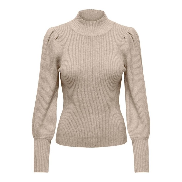 Only ONLKATIA L/S HIGHNECK PULLOVER KNT Mocha Meringue/W. MELANGE | Freewear ONLKATIA L/S HIGHNECK PULLOVER KNT - www.freewear.nl - Freewear