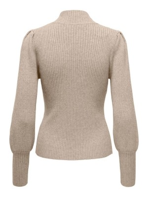 Only ONLKATIA L/S HIGHNECK PULLOVER KNT Mocha Meringue/W. MELANGE | Freewear ONLKATIA L/S HIGHNECK PULLOVER KNT - www.freewear.nl - Freewear