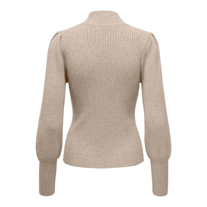 Only ONLKATIA L/S HIGHNECK PULLOVER KNT Mocha Meringue/W. MELANGE | Freewear ONLKATIA L/S HIGHNECK PULLOVER KNT - www.freewear.nl - Freewear