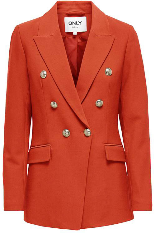 Only Blazer Onlcorinna L/s Long Blazer Tlr 15235646 Cherry Tomato Dames Maat - 40