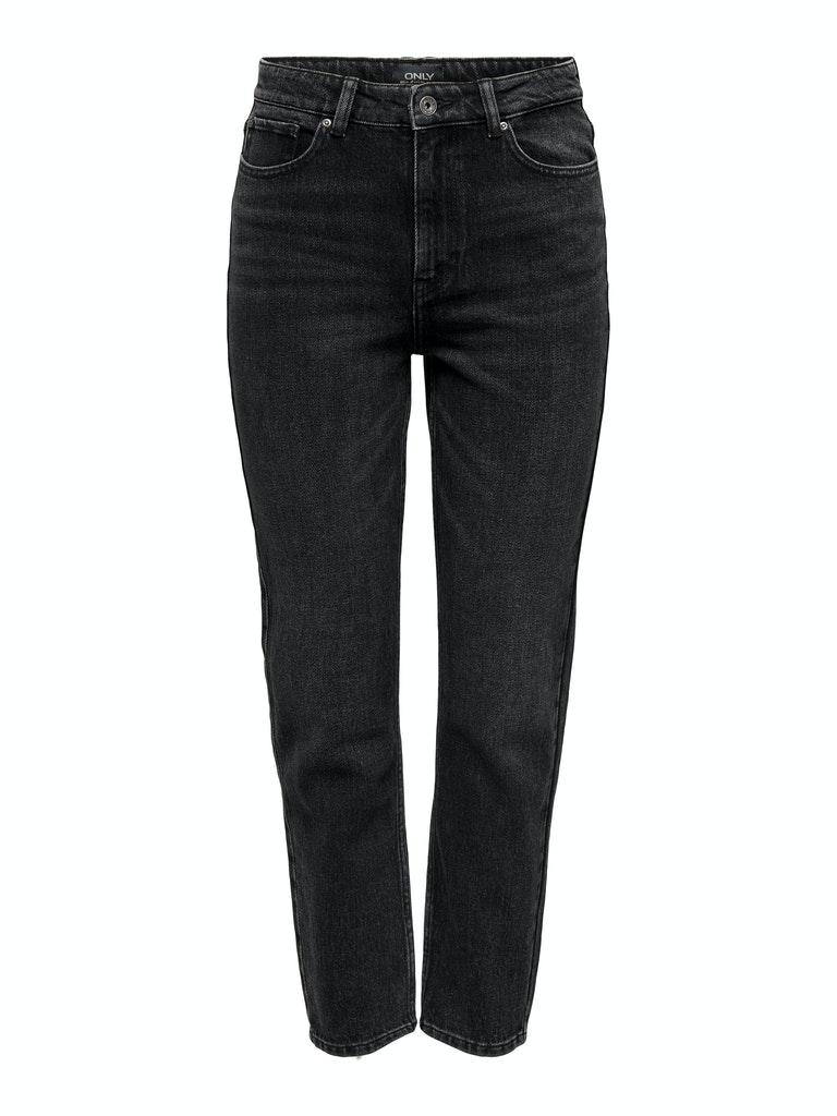 Only Jeans Onlemily Life Hw Str Ank Dnm Nas997 15235780 Black Denim Dames Maat - W30 X L34