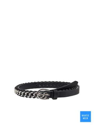 Carmakoma CARBILLA CHAIN PU BELT Black/W. SILVER BUCKLE | Freewear CARBILLA CHAIN PU BELT - www.freewear.nl - Freewear