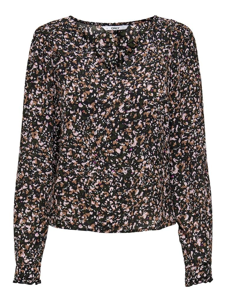 Only Onlalma Life Poly L/s Roxy Top Aop :