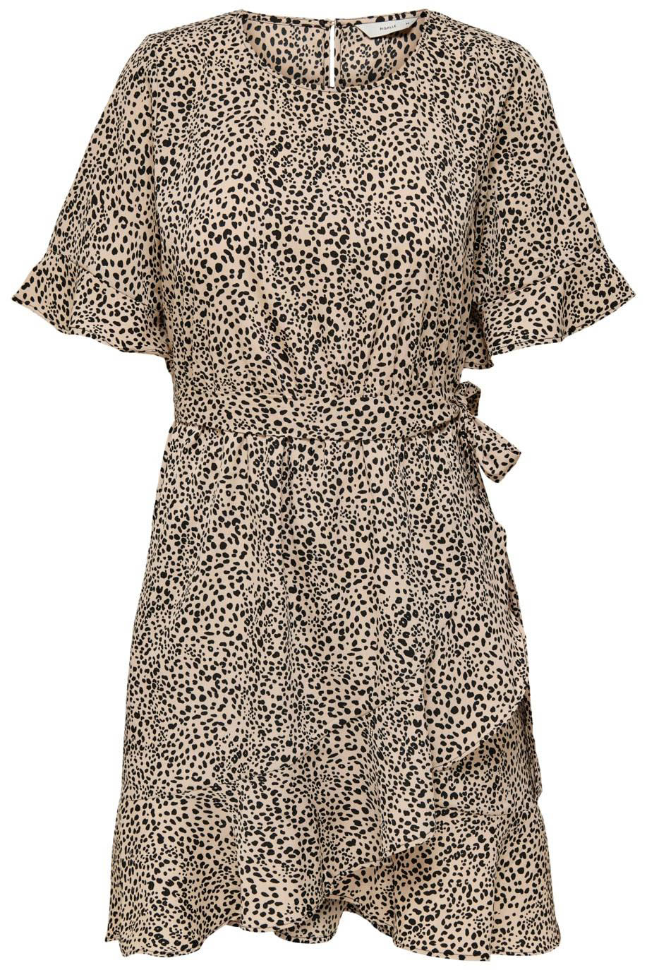 Only Jurk Onlnew Olivia S/s Short Wrap Dress 15247954 Silver Mink/lina Small Dames Maat - M