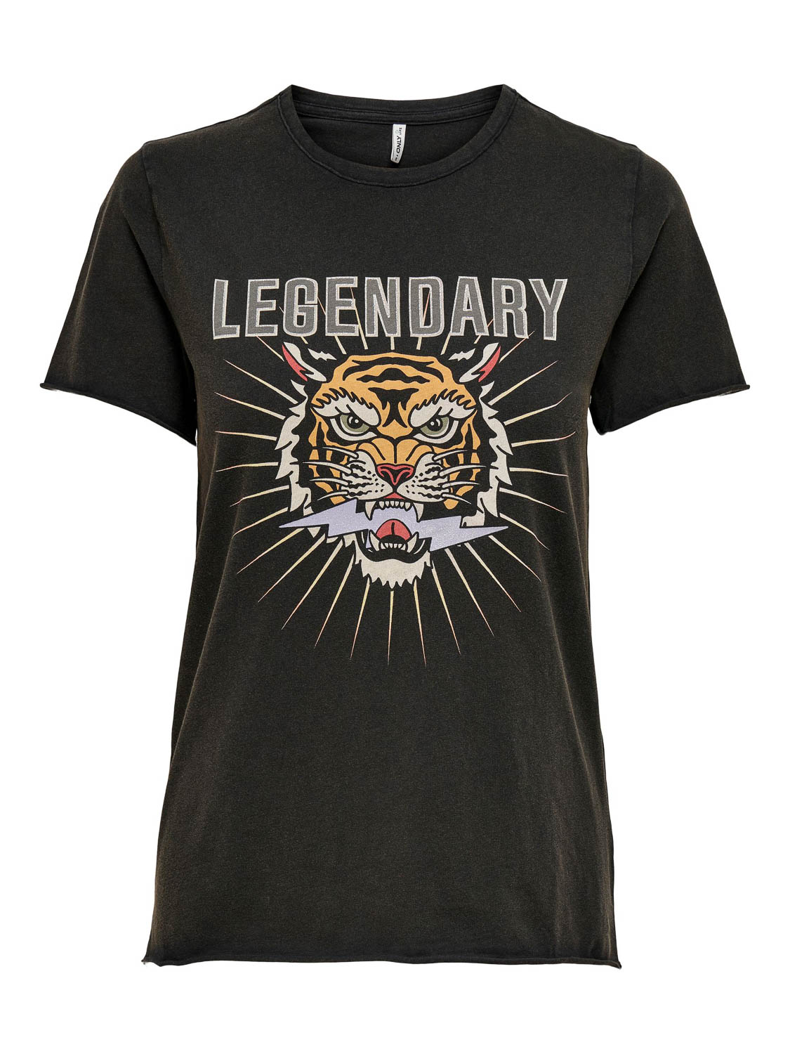 ONLY ONLLUCY LIFE REG S/S TIGERS TOP BOX JRS Dames T-Shirt  - Maat XS