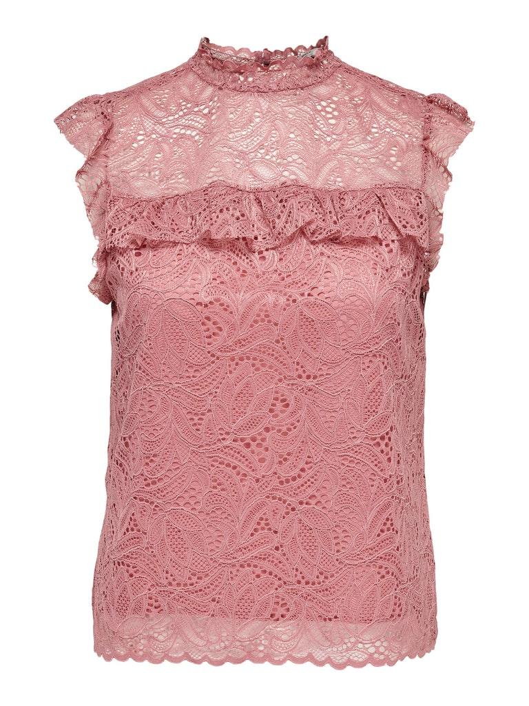 ONLY ONLDALILA S/L LACE TOP WVN Dames Top - Maat L