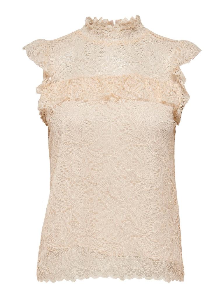 ONLY ONLDALILA S/L LACE TOP WVN Dames Top - Maat L