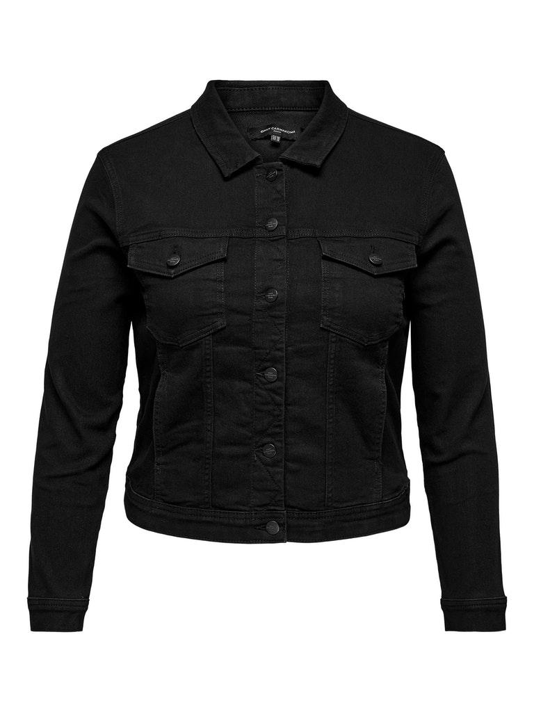 ONLY CARMAKOMA CARWESPA LS JACKET BLACK DNM Dames Jas - Maat 46