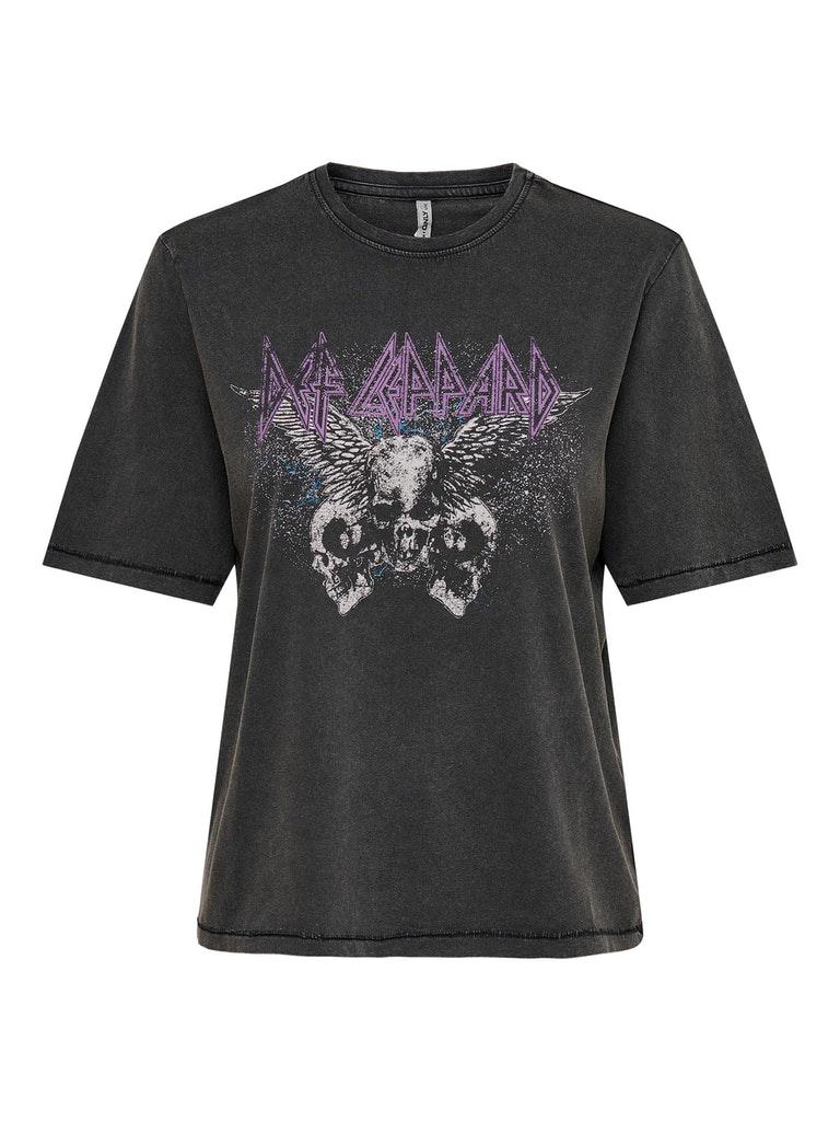 ONLY ONLDEF LEPPARD BOXY LIFE S/S TOP BOX JRS Dames T-shirt - Maat S