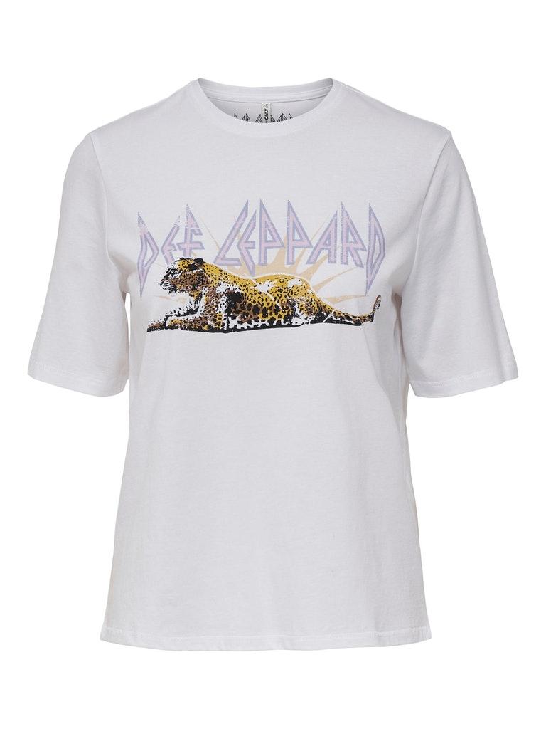 ONLY ONLDEF LEPPARD BOXY LIFE S/S TOP BOX JRS Dames T-shirt - Maat S