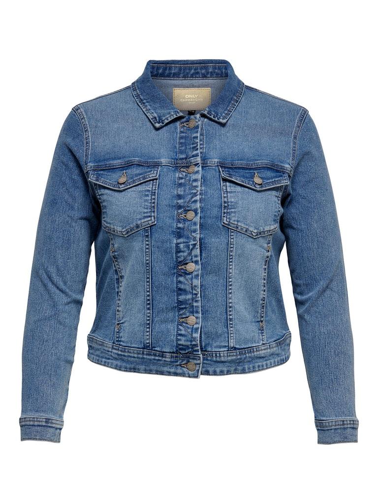 ONLY CARMAKOMA CARWESPA LS JACKET LIGHT BLUE DNM NOOS Dames Jas - Maat 50
