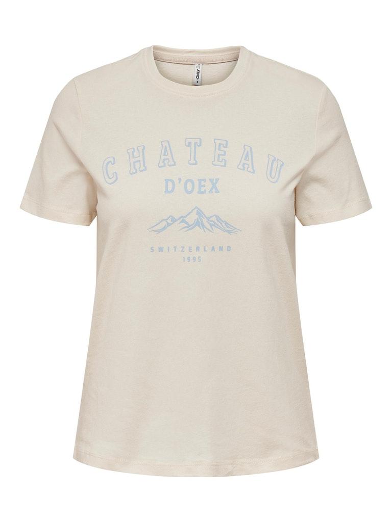 Only T-shirt Onlquinn Reg S/s Top Box Jrs 15254418 Tofu/chateau Dames Maat - XS
