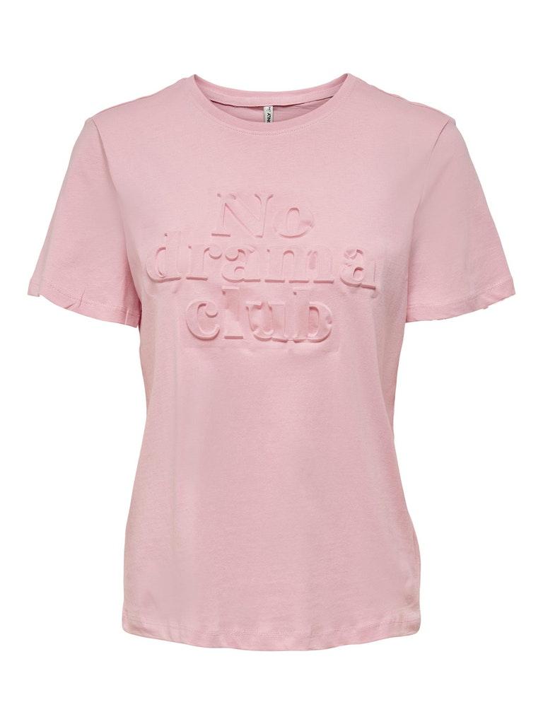 ONLY ONLROSA REG S/S TEXT TOP BOX JRS Dames Top - Maat XS