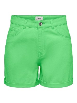 Only ONLVEGA-DARSY HW MOM SHORTS COL PNT Summer Green | Freewear