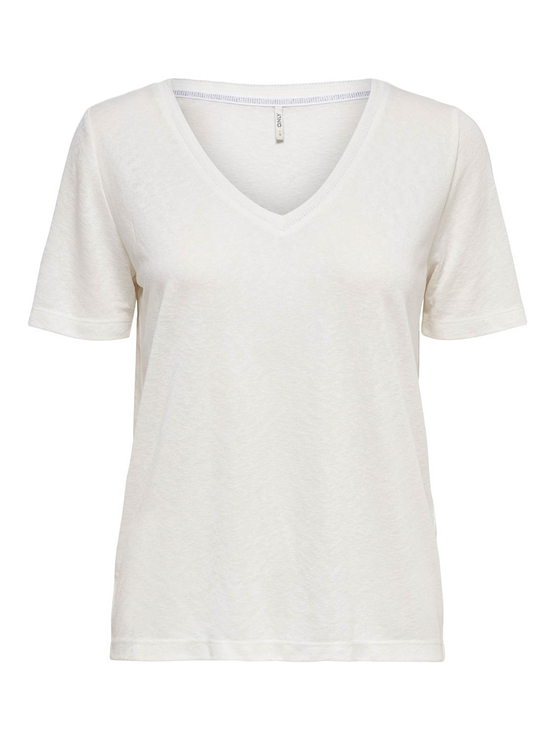 Only T-shirt Onlelise S/s V-neck Top Jrs 15257390 Cloud Dancer Dames Maat - XS