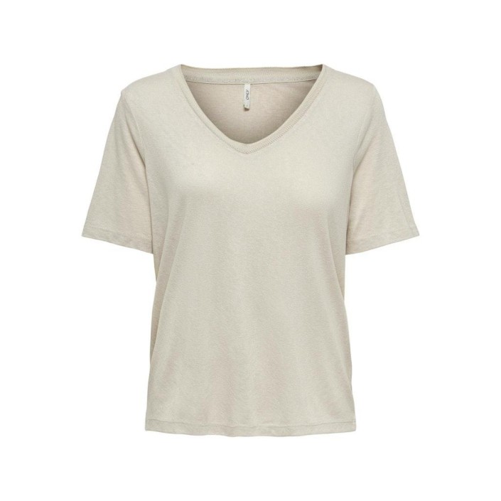 Only ONLELISE S/S V-NECK TOP JRS Moonbeam | Freewear ONLELISE S/S V-NECK TOP JRS - www.freewear.nl - Freewear