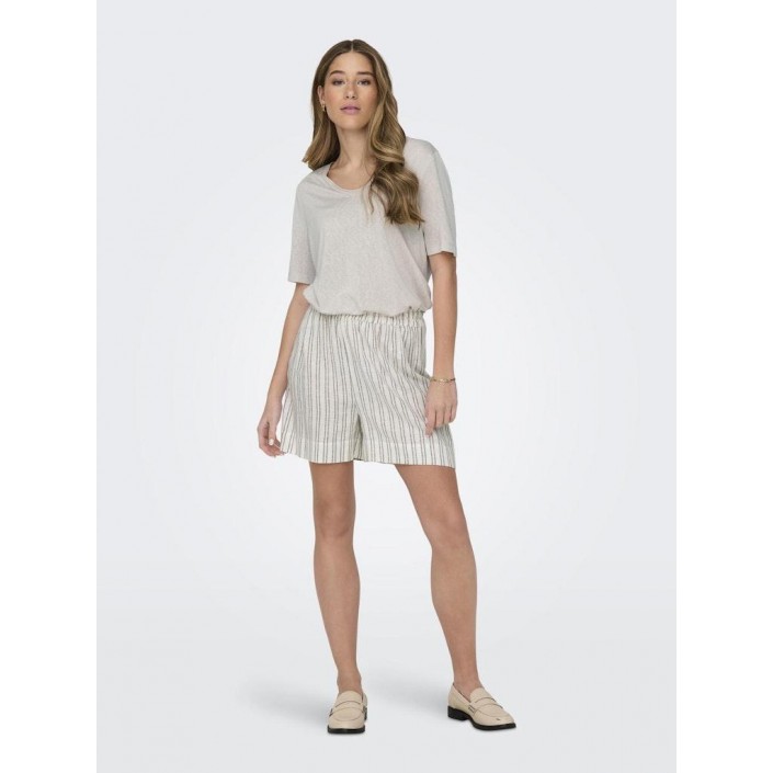 Only ONLELISE S/S V-NECK TOP JRS Moonbeam | Freewear ONLELISE S/S V-NECK TOP JRS - www.freewear.nl - Freewear