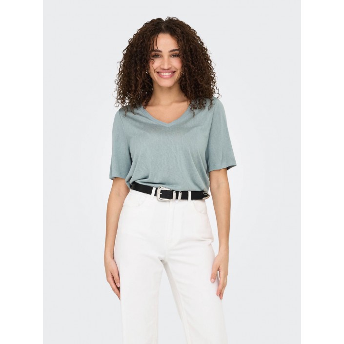 Only ONLELISE S/S V-NECK TOP JRS Abyss | Freewear ONLELISE S/S V-NECK TOP JRS - www.freewear.nl - Freewear