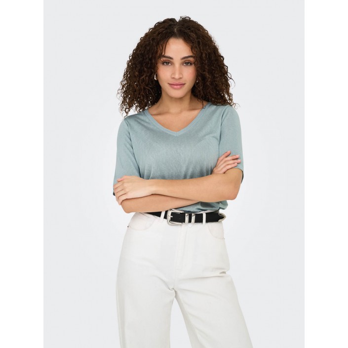 Only ONLELISE S/S V-NECK TOP JRS Abyss | Freewear ONLELISE S/S V-NECK TOP JRS - www.freewear.nl - Freewear